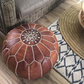 Cheapest Moroccan leatherbpoufbMoroccan poufbleatherbottoman pouffesbottoman pouf pouf footstool handmade acpive