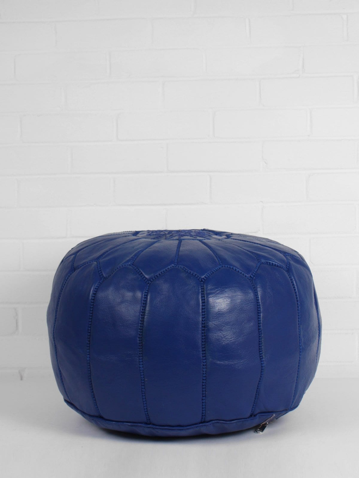 BLUE Moroccan Pouf, Berber pouf, Ottoman Footstool , Moroccan Ottoman