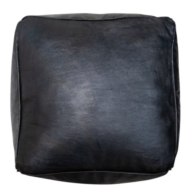 square black pouf