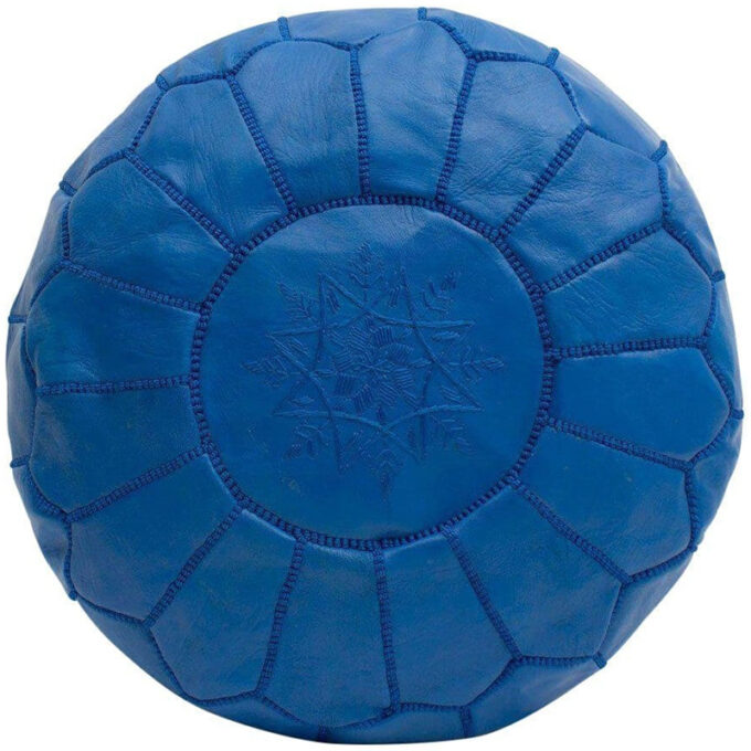 light Blue Moroccan pouf