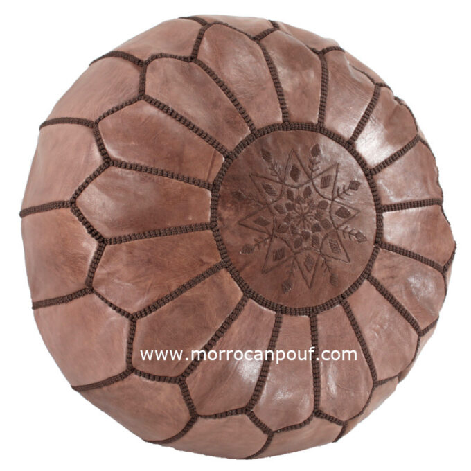 Moroccan Pouf - Chocolate Brown Colour