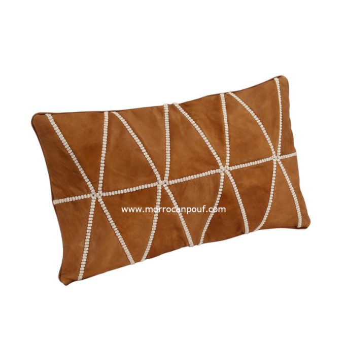 Large Moroccan Leather Pillow