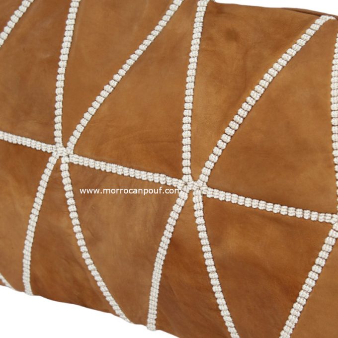 Large Leather Moroccan Pillow